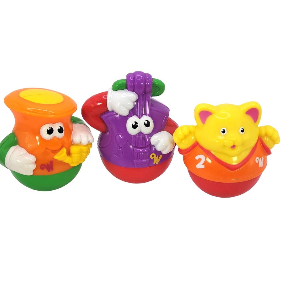 Playskool Weebles 3 Figure Set Educational Roly Poly Toy Lot Vintage Collectible